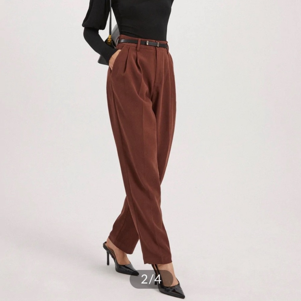NWT Commense brick red straight leg pants - Picture 2 of 10